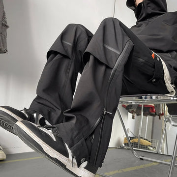 Aidase Pants Men Deisgn Holiday Fashion Zipper Cozy Chic Waterproof Handsome Streetwear High Street Autumn All-match New European Style aidase-shop